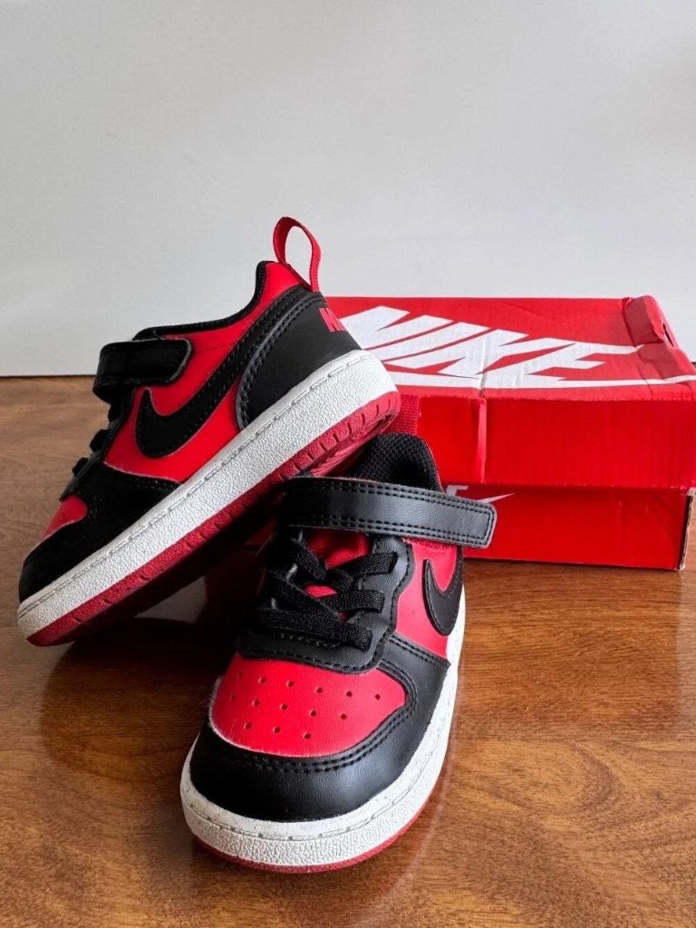 Nike Court Borough Low Recraft Toddler Shoes Size 6C Red Black – With Box